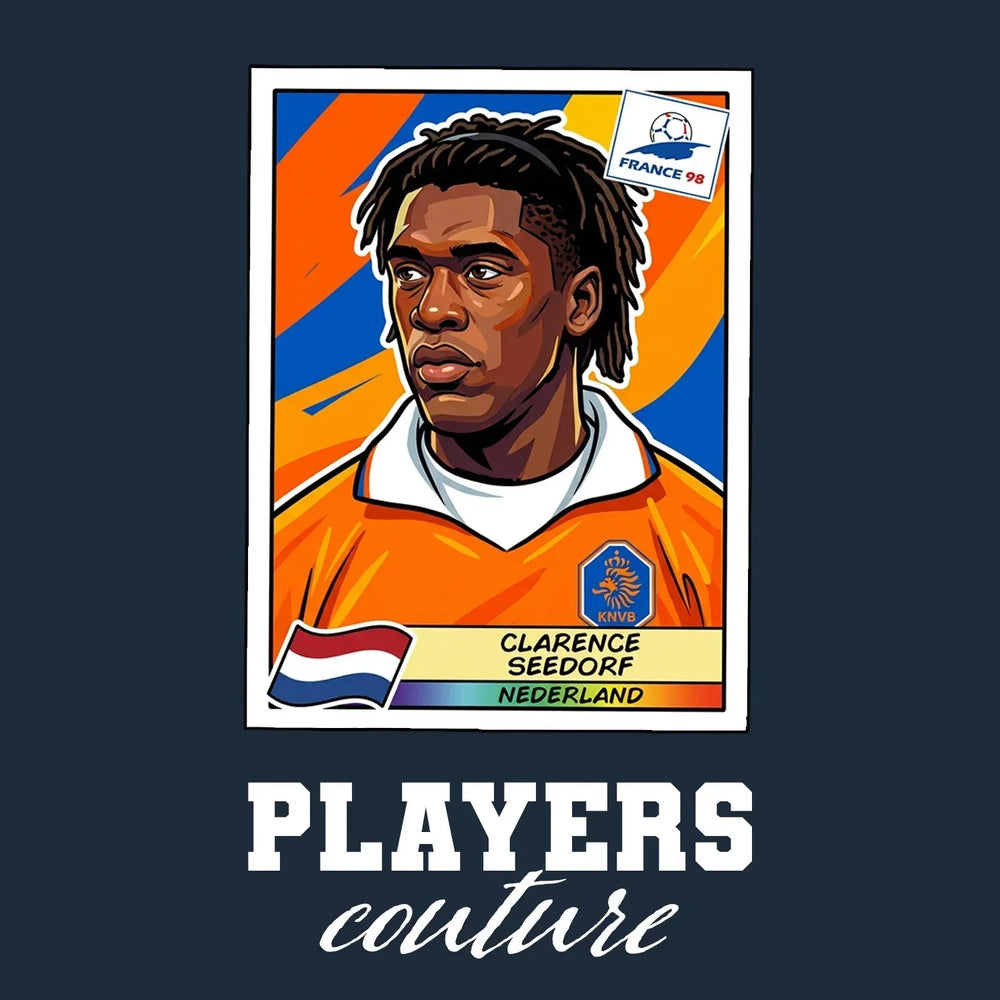 Clarence Seedorf World Cup Sticker Kids Hoodie – clarence seedorf navy Players Couture design