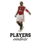 Clarence Seedorf Badge Men's Hoodie – white close-up detail shot of the Clarence Seedorf Players Couture logo design