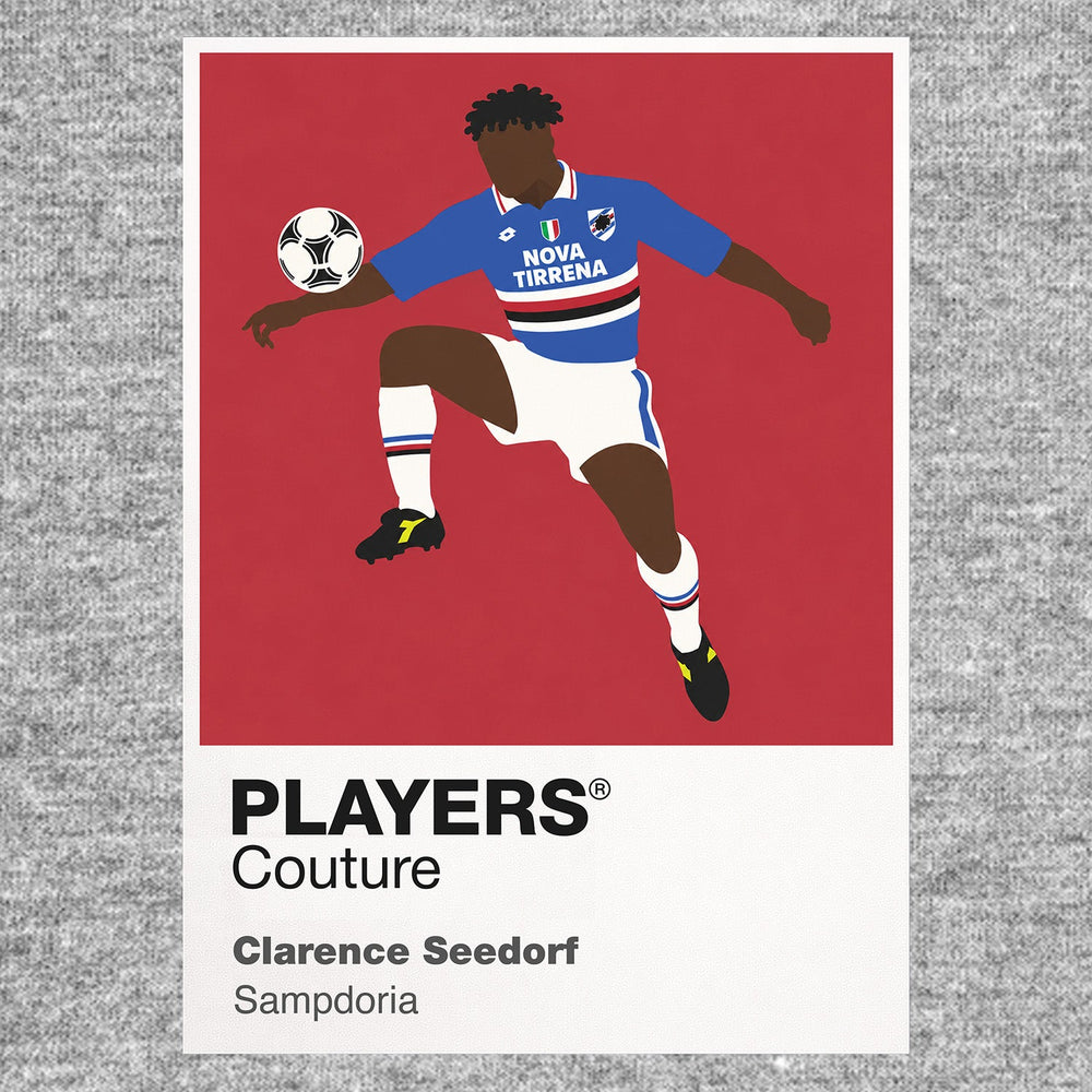 Clarence Seedorf Sampdoria Icon Frame artwork in grey