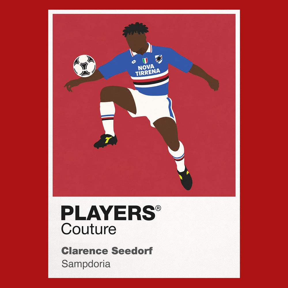Clarence Seedorf Sampdoria Icon Frame artwork in red
