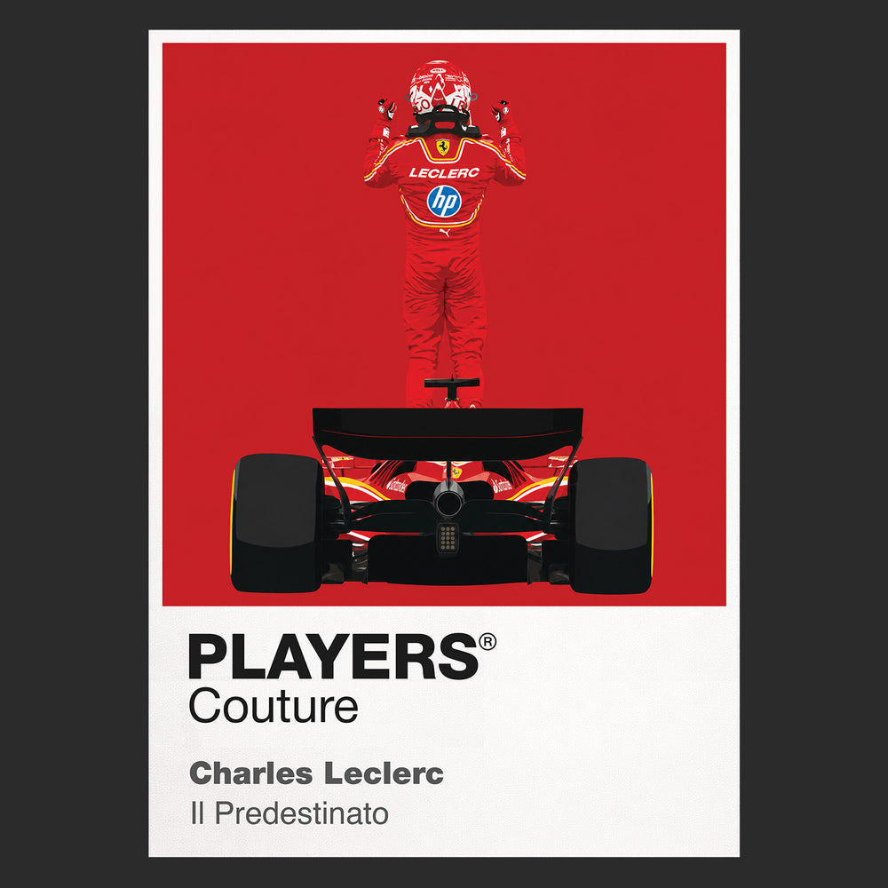 Charles Leclerc Standing on Car Motor Racing Icon Frame Men's T-Shirt