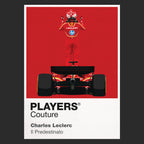 Charles Leclerc Standing on Car Motor Racing Icon Frame Men's T-Shirt