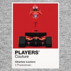 Charles Leclerc Standing on Car Motor Racing Icon Frame Men's T-Shirt