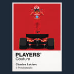 Charles Leclerc Standing on Car Motor Racing Icon Frame Men's T-Shirt