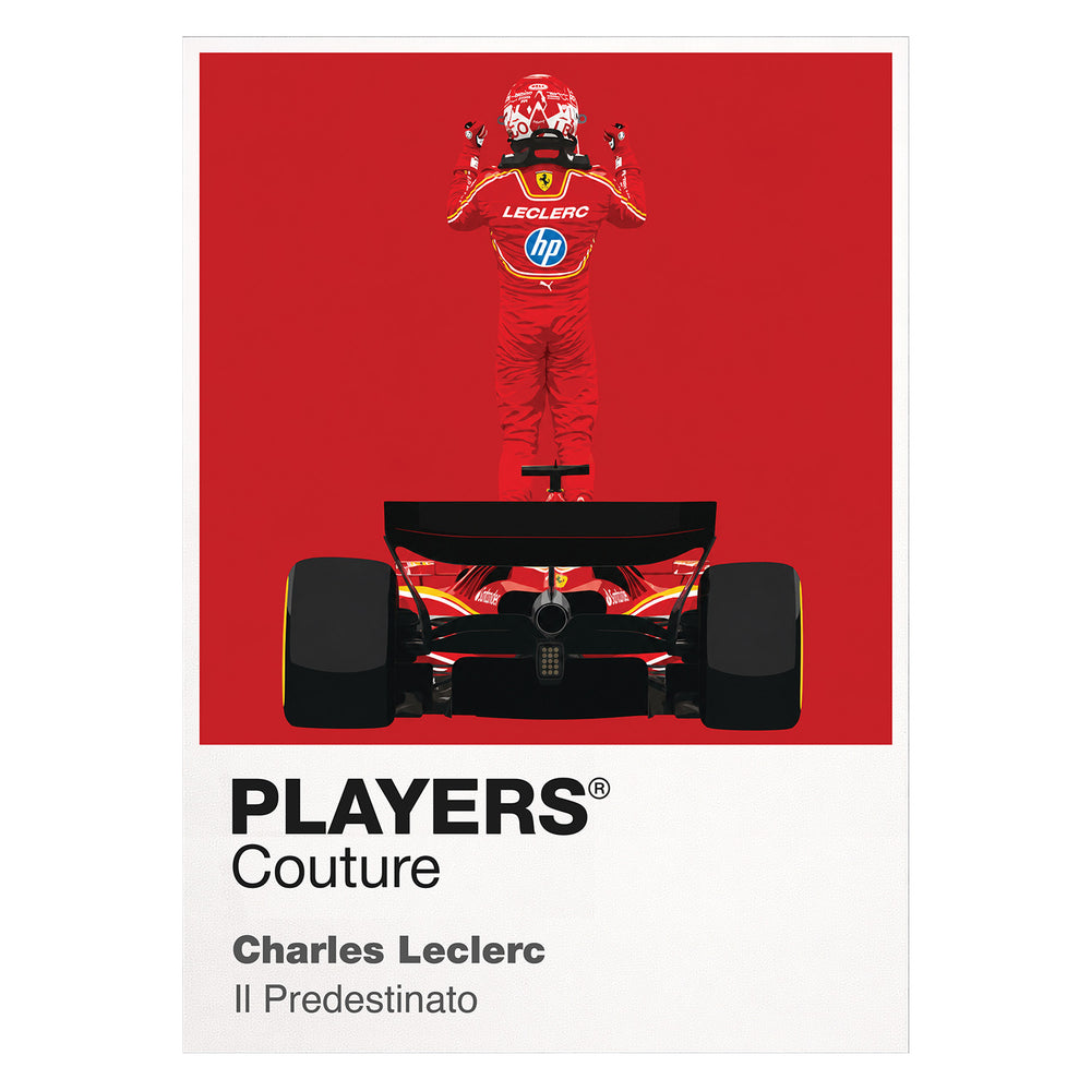 Charles Leclerc Standing on Car Motor Racing Icon Frame Men's T-Shirt
