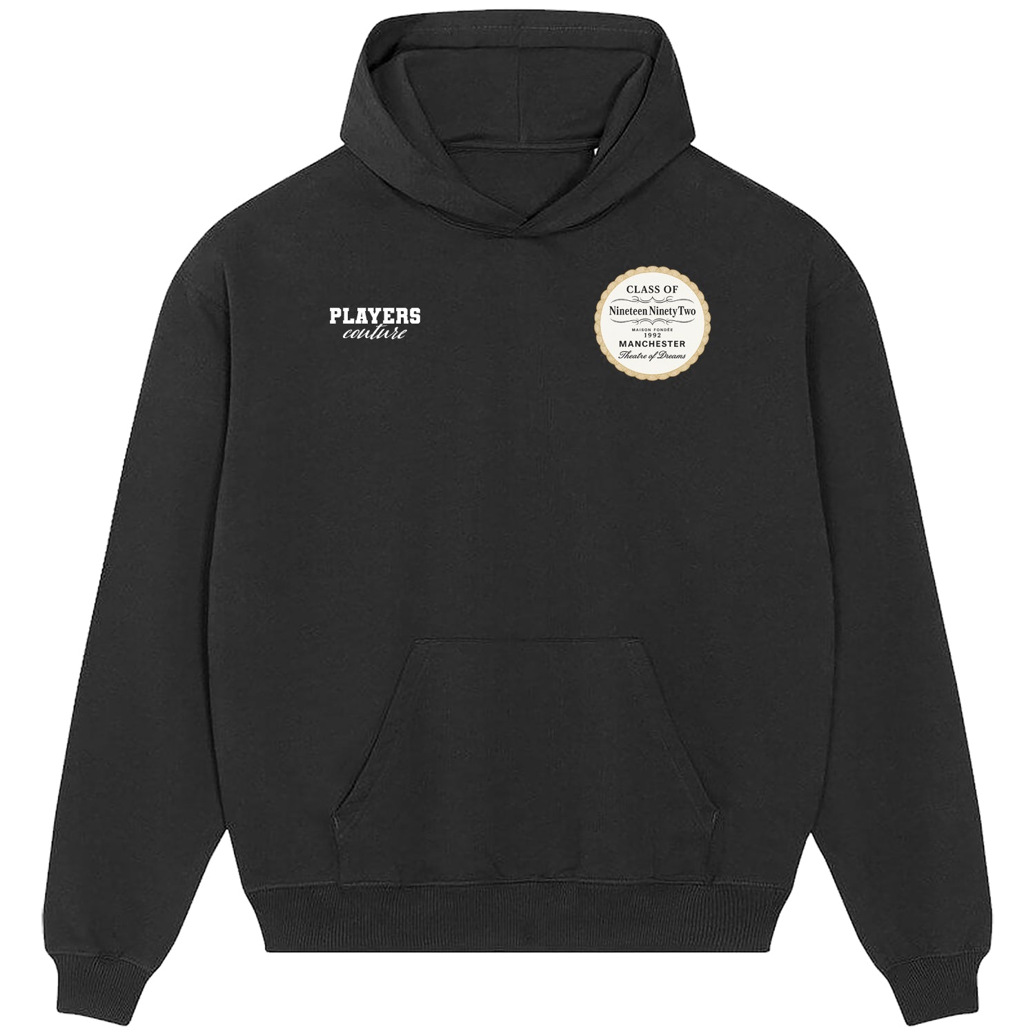 Class of 92 Logo Players Couture Men's Casual Hoodie Black