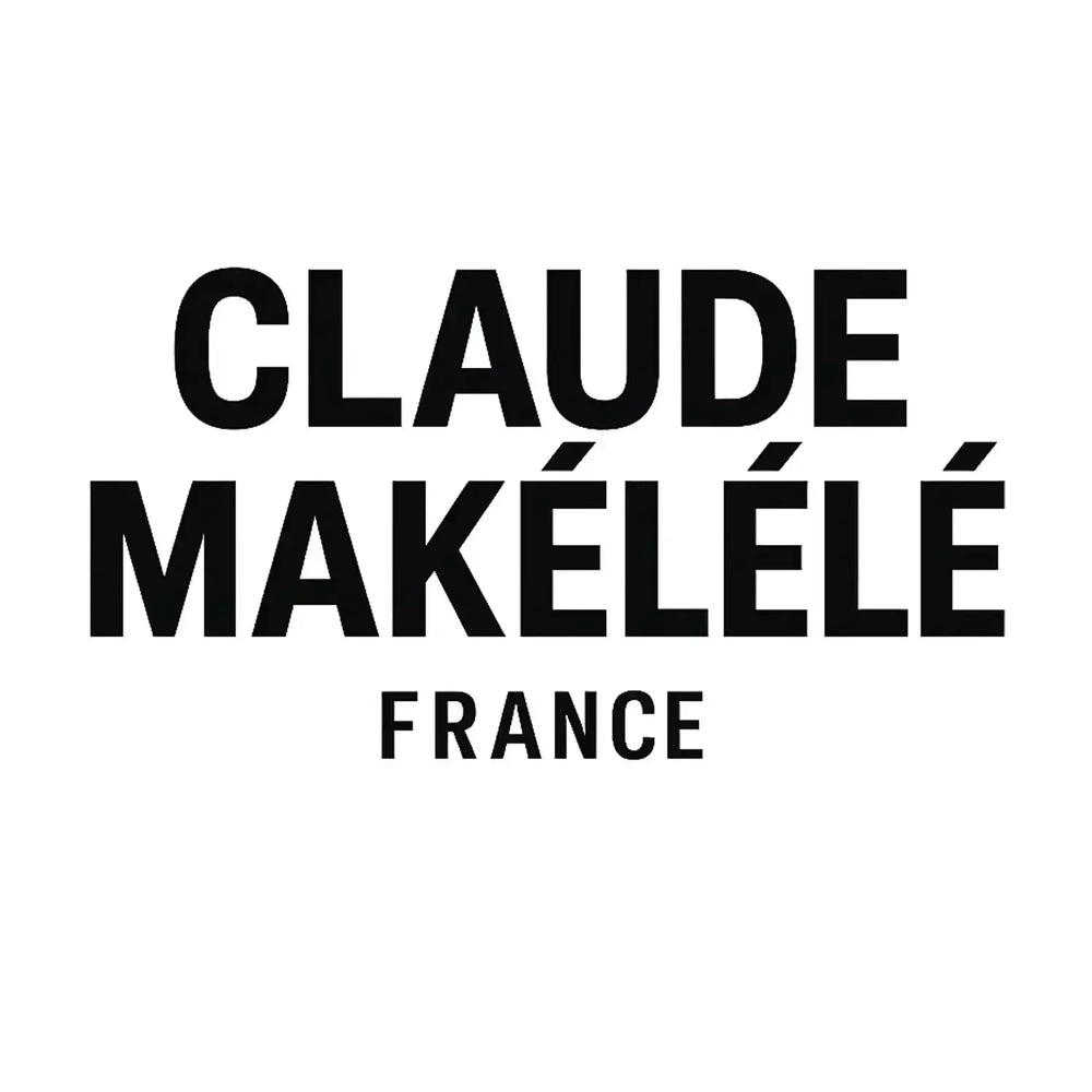 Claude Makelele Logo Men's T-Shirt – white close-up detail shot of the Claude Makelele Players Couture logo design