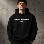 claudia-winkleman name-print hoodie - black