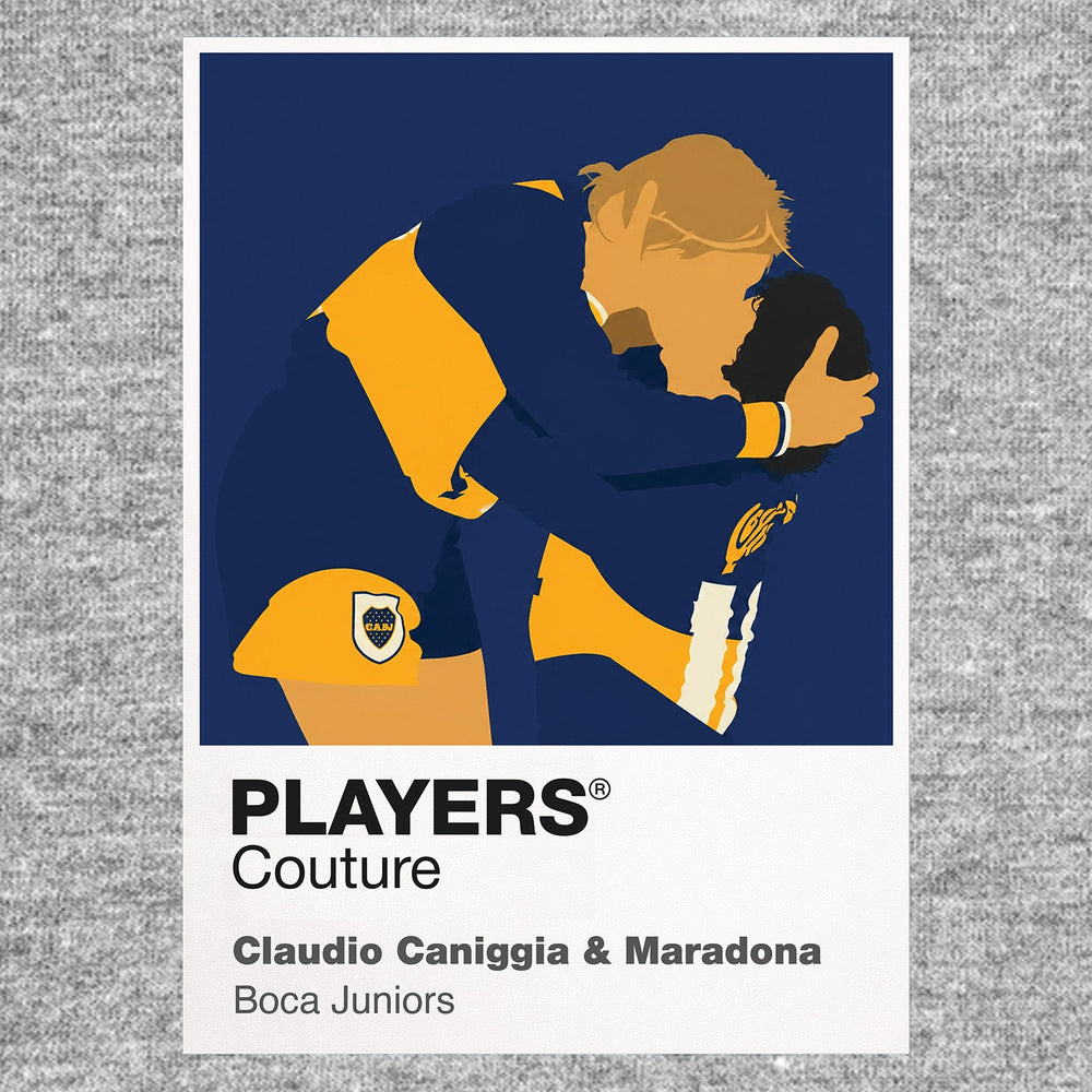 Claudio Caniggia & Maradona Boca Juniors Men's T-Shirt - Grey