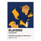 Claudio Caniggia & Maradona Boca Juniors Men's T-Shirt - White