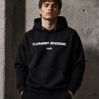 clermont-auvergne name-print hoodie - black