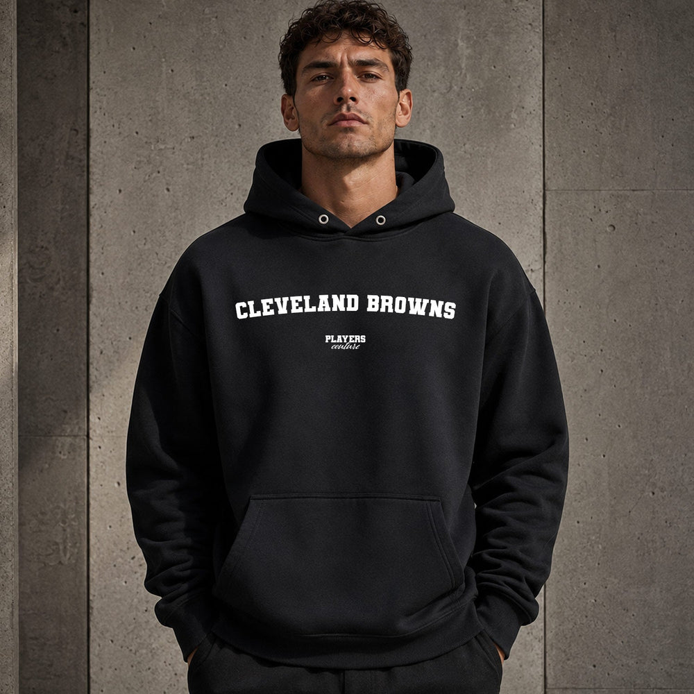 cleveland-browns name-print hoodie - black