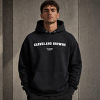 cleveland-browns name-print hoodie - black