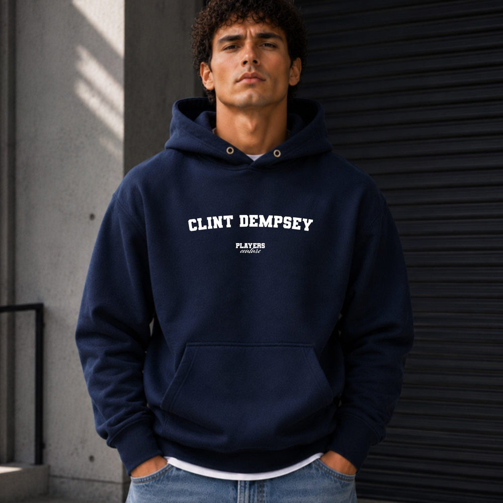 clint-dempsey name-print hoodie - navy