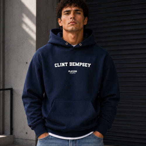 clint-dempsey name-print hoodie - navy