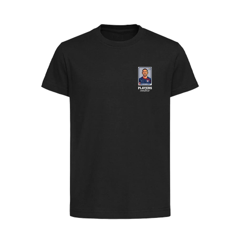 Clint Dempsey World Cup Sticker Kids T-Shirt – clint dempsey sticker kids black tshirt Players Couture design