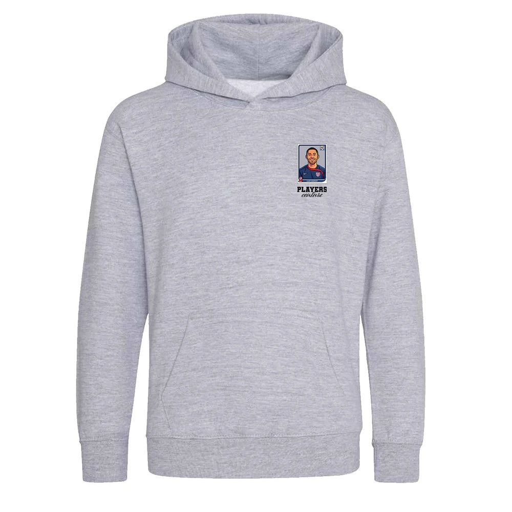 Clint Dempsey World Cup Sticker Kids Hoodie – clint dempsey sticker kids grey hoodie Players Couture design