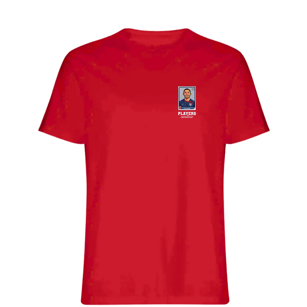 Clint Dempsey World Cup t-shirt – red men's t-shirt featuring the Clint Dempsey World Cup Players Couture logo