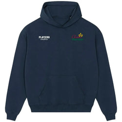 Clinton Morrison hoodie – navy men's hoodie featuring the Clinton Morrison Players Couture logo