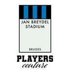 Club Brugge t-shirt – white men's t-shirt with black Club Brugge letters and Players Couture logo on the chest