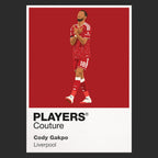 Cody Gakpo Liverpool black Icon Frame artwork detail