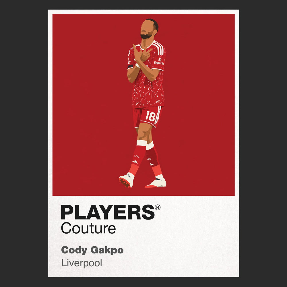 Cody Gakpo Liverpool black Icon Frame artwork detail