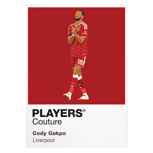 Cody Gakpo Liverpool white Icon Frame artwork detail