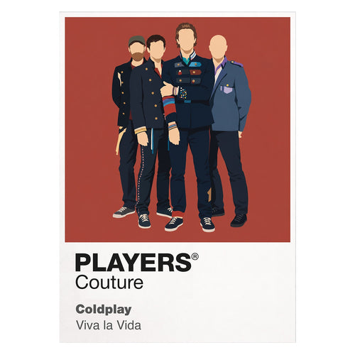 Coldplay Coldplay's four-member formation, instruments and colourful stadium-performance language Icon Frame artwork on white
