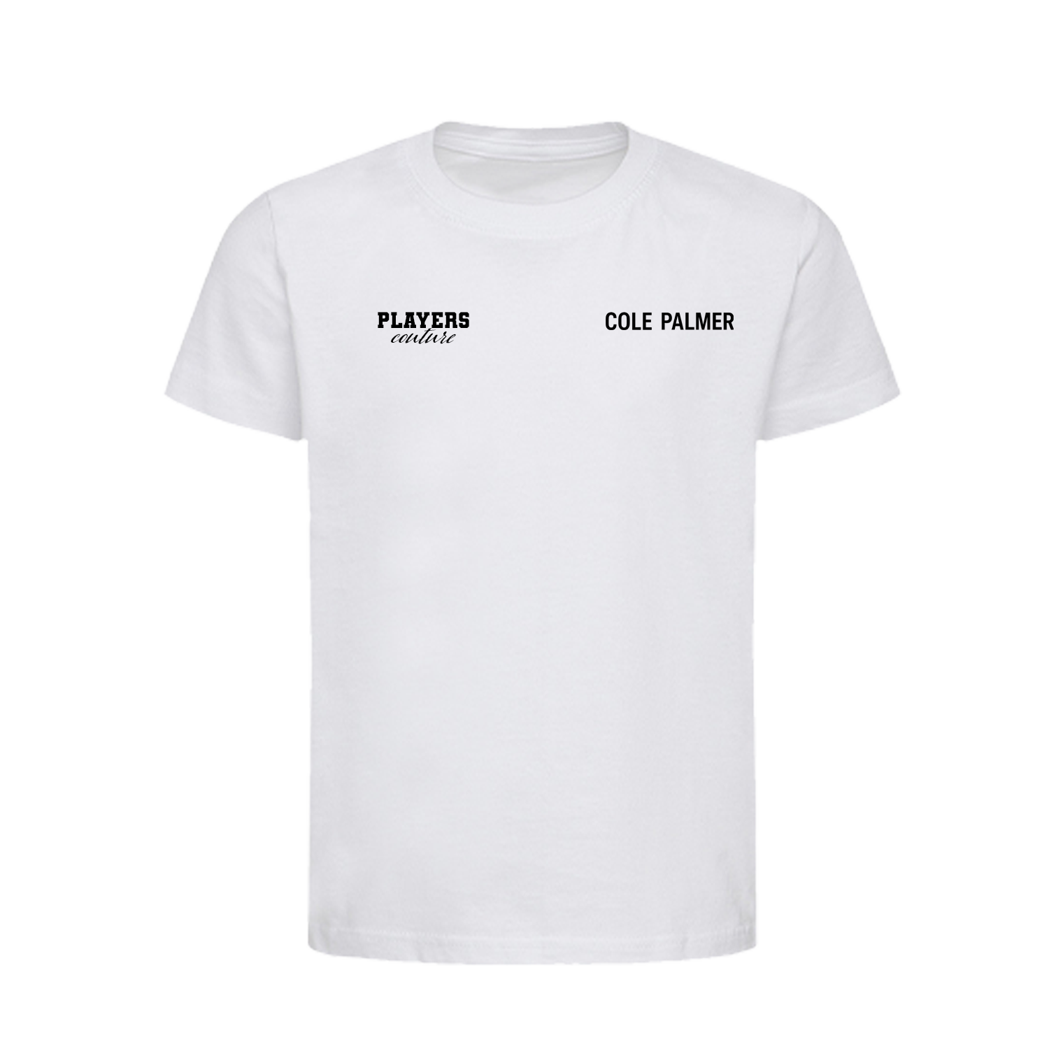 Cole Palmer Logo 1 Players Couture Kids T-Shirt White