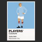 Colin Bell Manchester City Icon Frame — Black