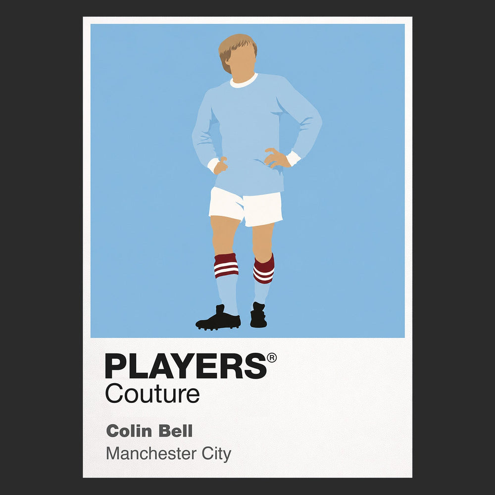 Colin Bell Manchester City Icon Frame — Black