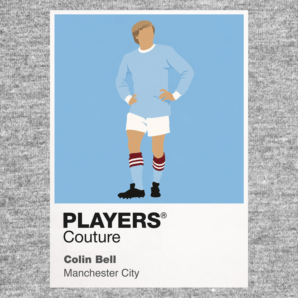 Colin Bell Manchester City Icon Frame — Gray