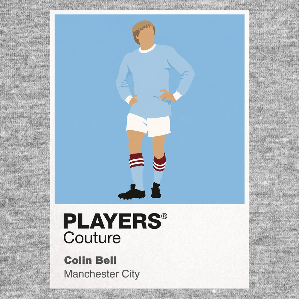Colin Bell Manchester City Icon Frame — Gray