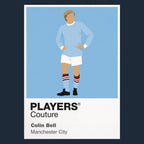 Colin Bell Manchester City Icon Frame — Navy