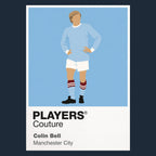 Colin Bell Manchester City Icon Frame — Navy