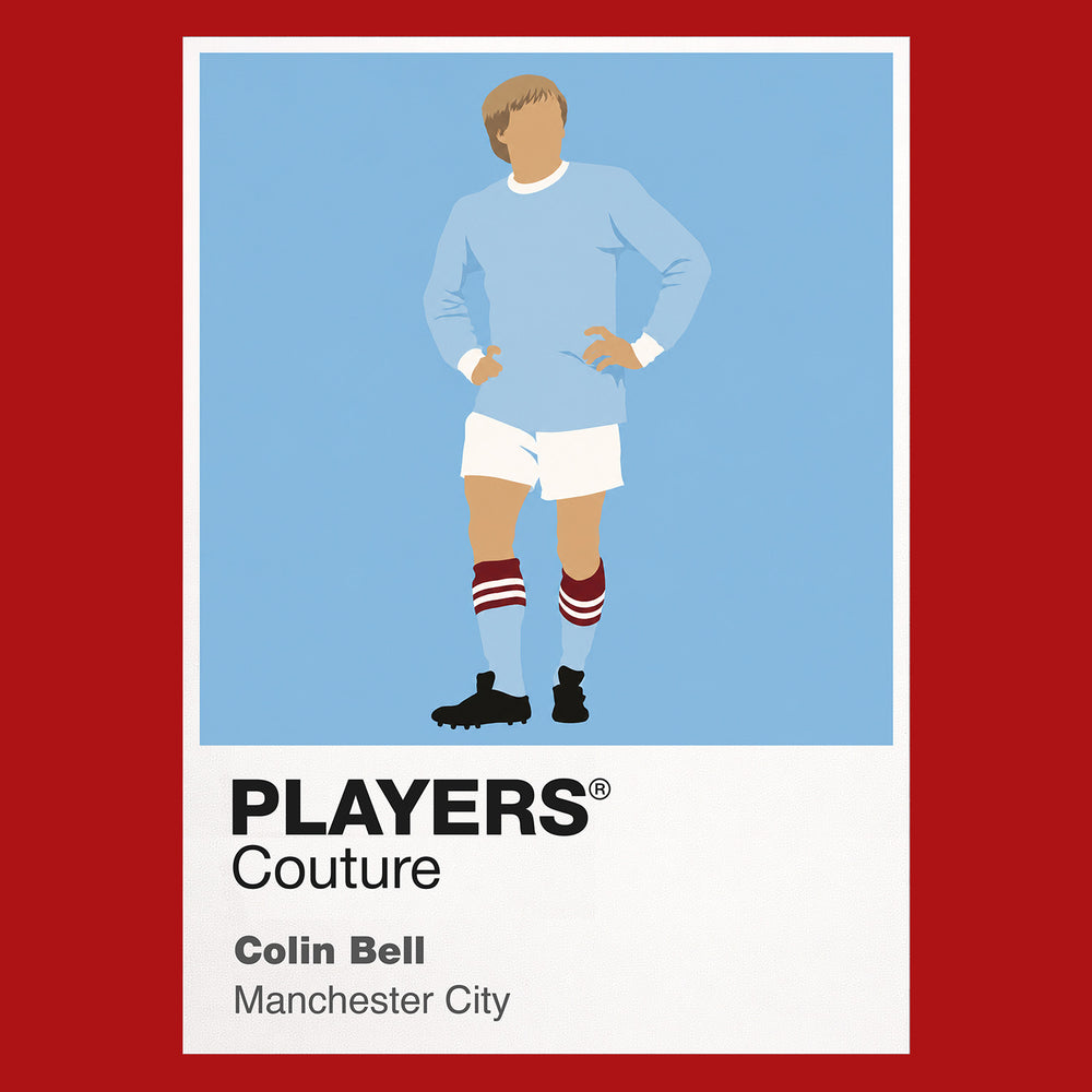 Colin Bell Manchester City Icon Frame — Red