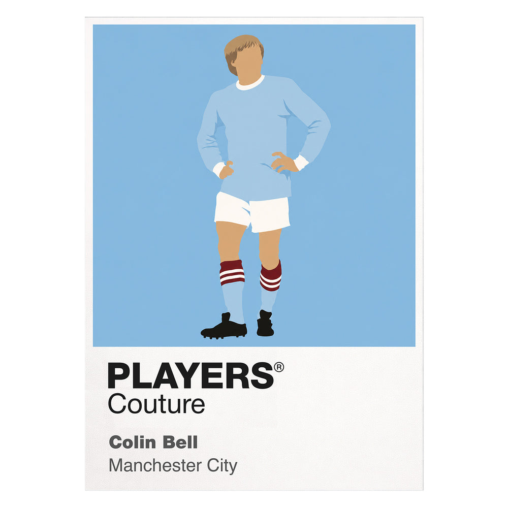 Colin Bell Manchester City Icon Frame — White