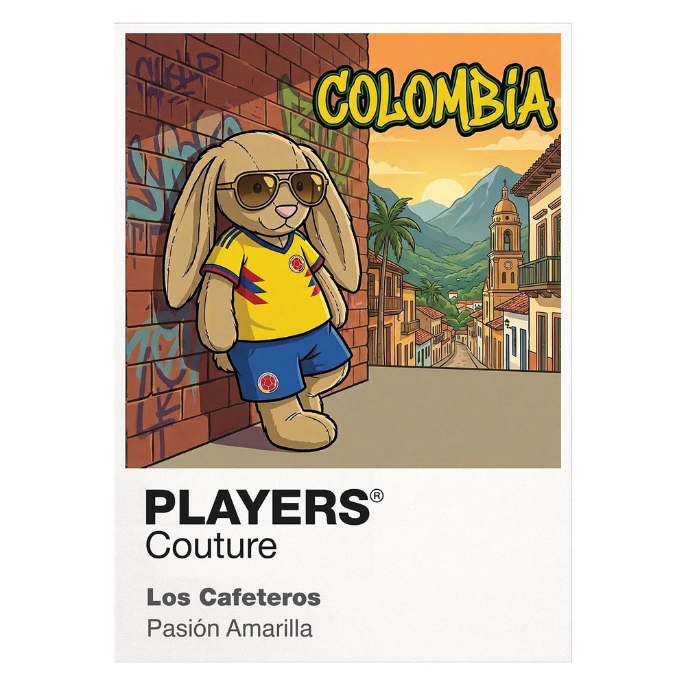 Colombia Football Cool Bunny Kids T-Shirt – Colombia football cool bunny framed artwork detail – Players Couture