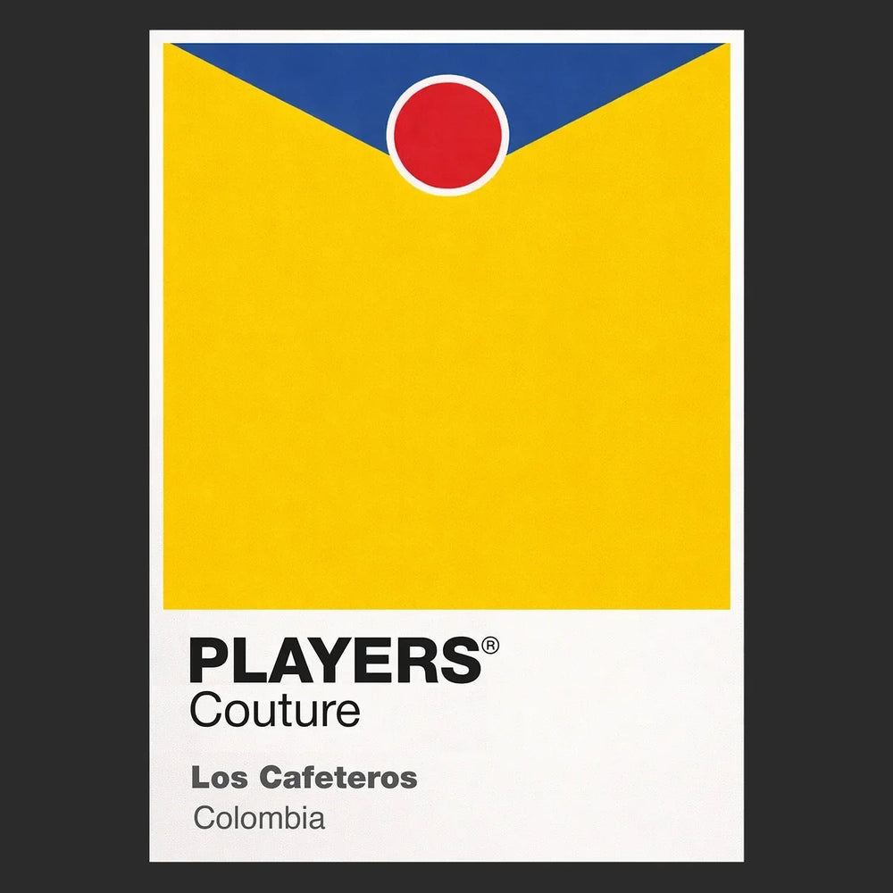 Colombia Classic Football Shirt Colours Frame Men's T-Shirt – black close-up detail shot of the Colombia Players Couture