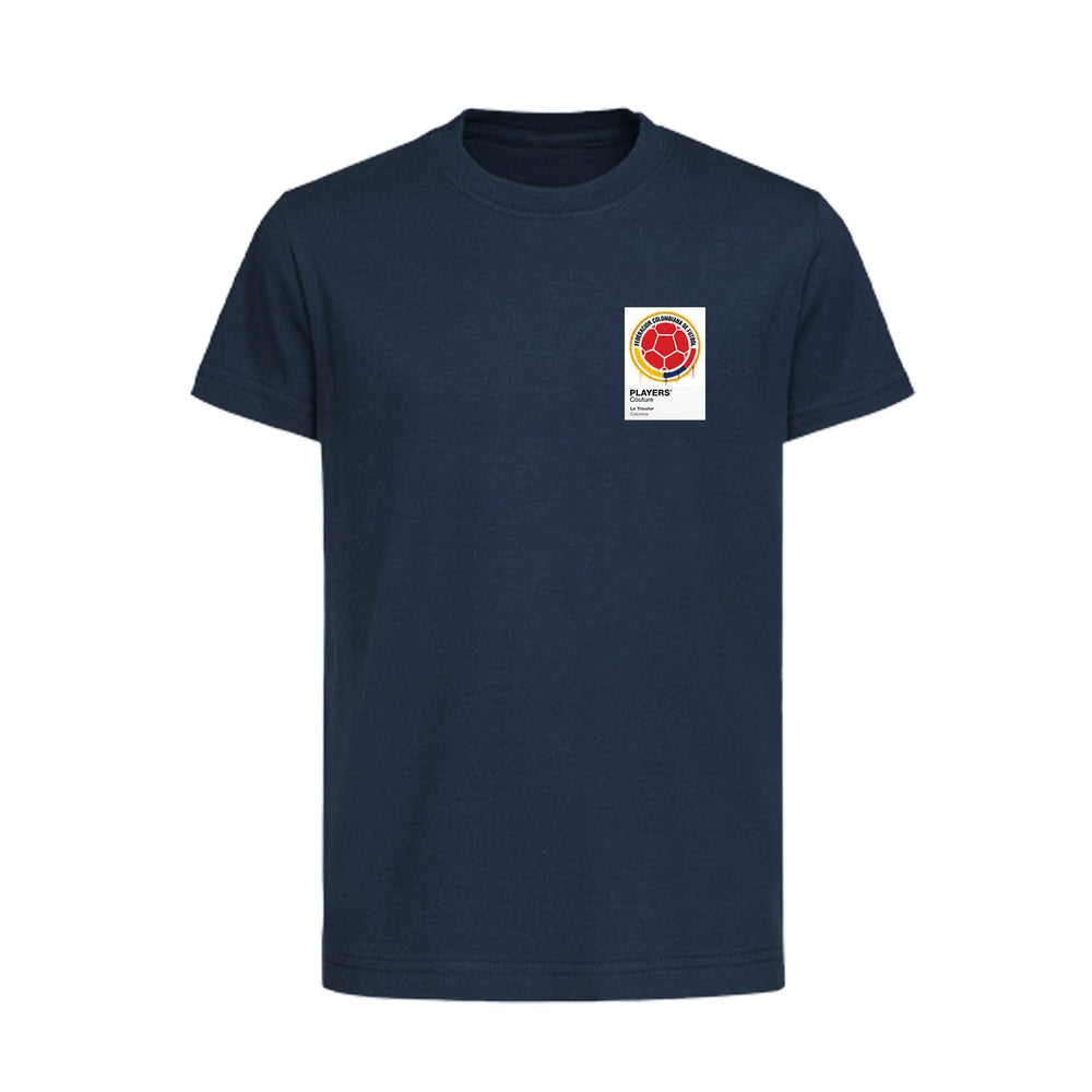 Colombia Logo Graffiti Frame Kids T-Shirt - colombia graffiti frame kids navy tshirt