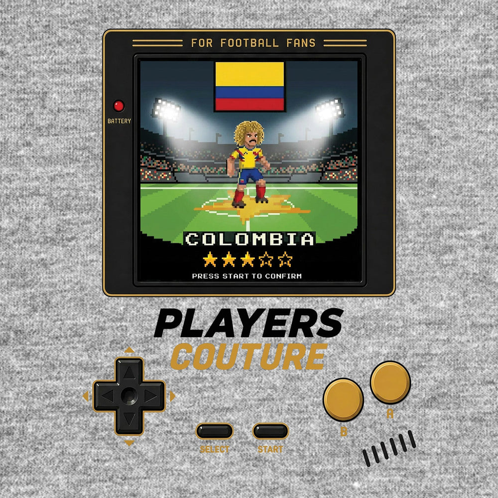 Colombia World Cup 8-Bit Men's Hoodie retro gaming football design by Players Couture