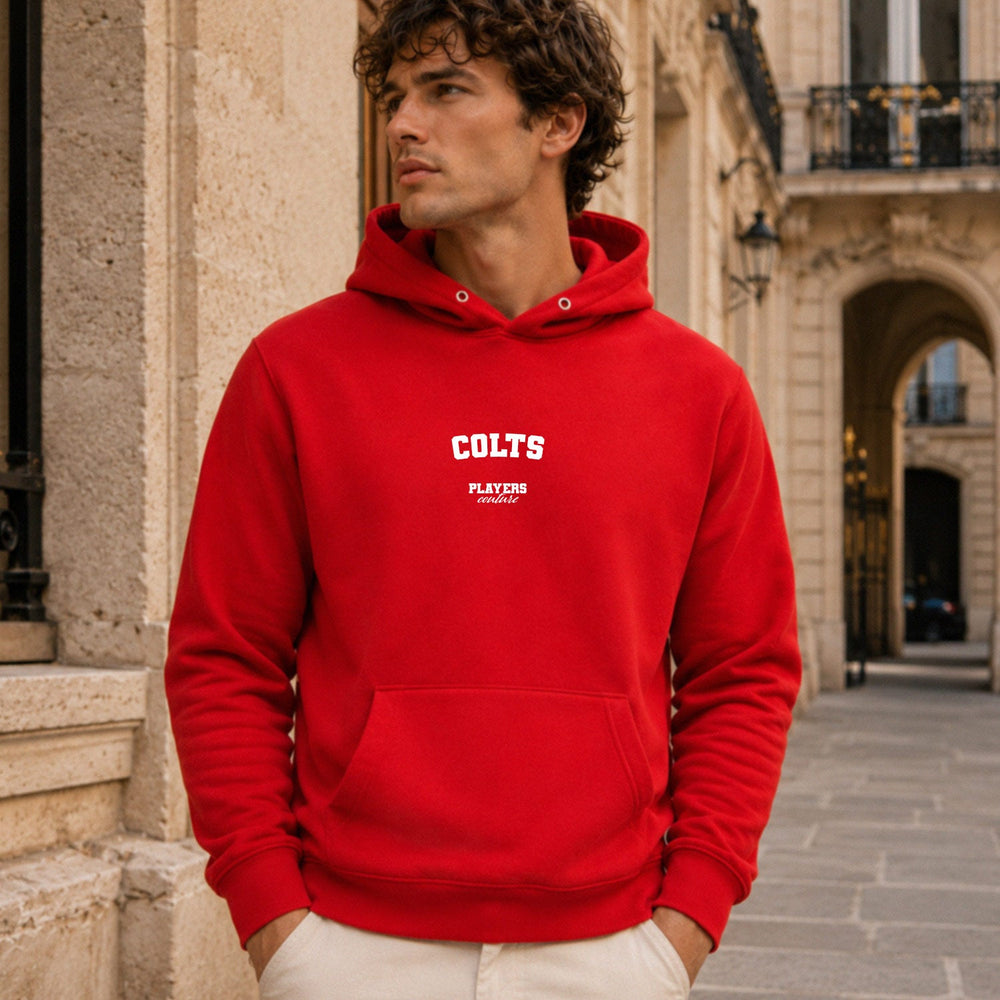 colts name-print hoodie - red