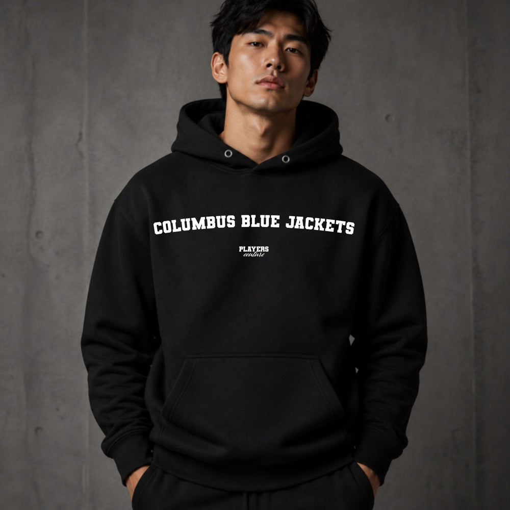 columbus-blue-jackets name-print hoodie - black