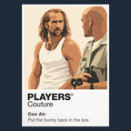 Con Air Cameron Poe's long-haired silhouette aboard the hijacked prison transport aircraft Icon Frame artwork in navy