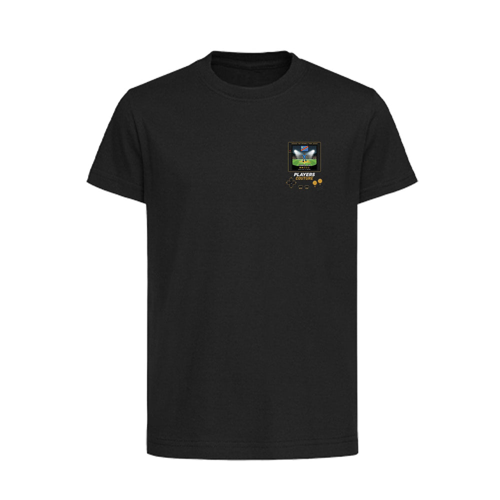 Congo DR World Cup 8-Bit Kids T-Shirt retro gaming football design by Players Couture