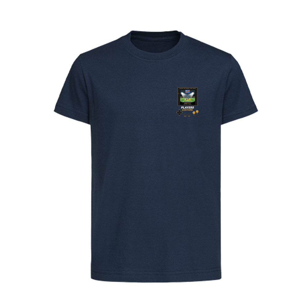Congo DR World Cup 8-Bit Kids T-Shirt retro gaming football design by Players Couture