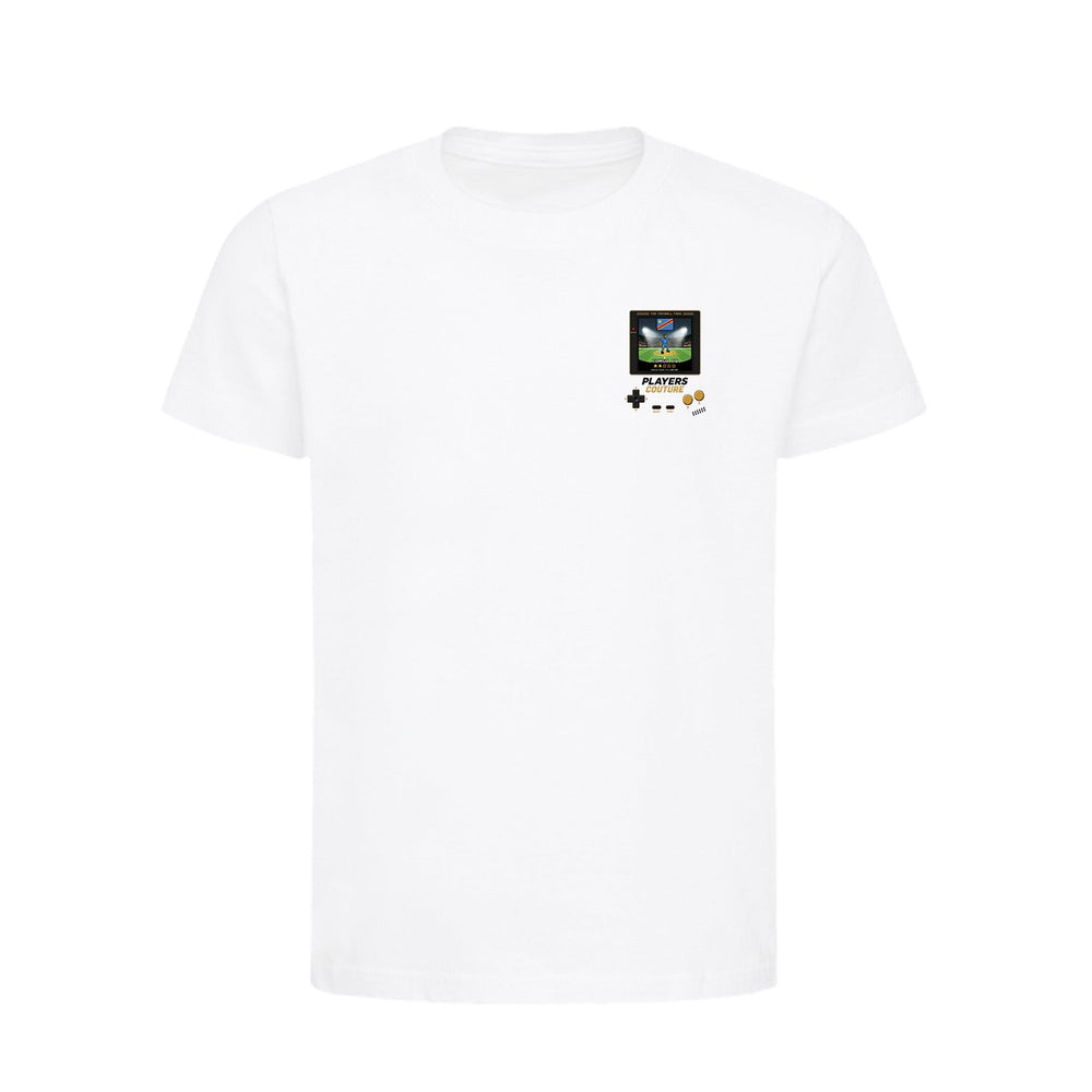 Congo DR World Cup 8-Bit Kids T-Shirt retro gaming football design by Players Couture