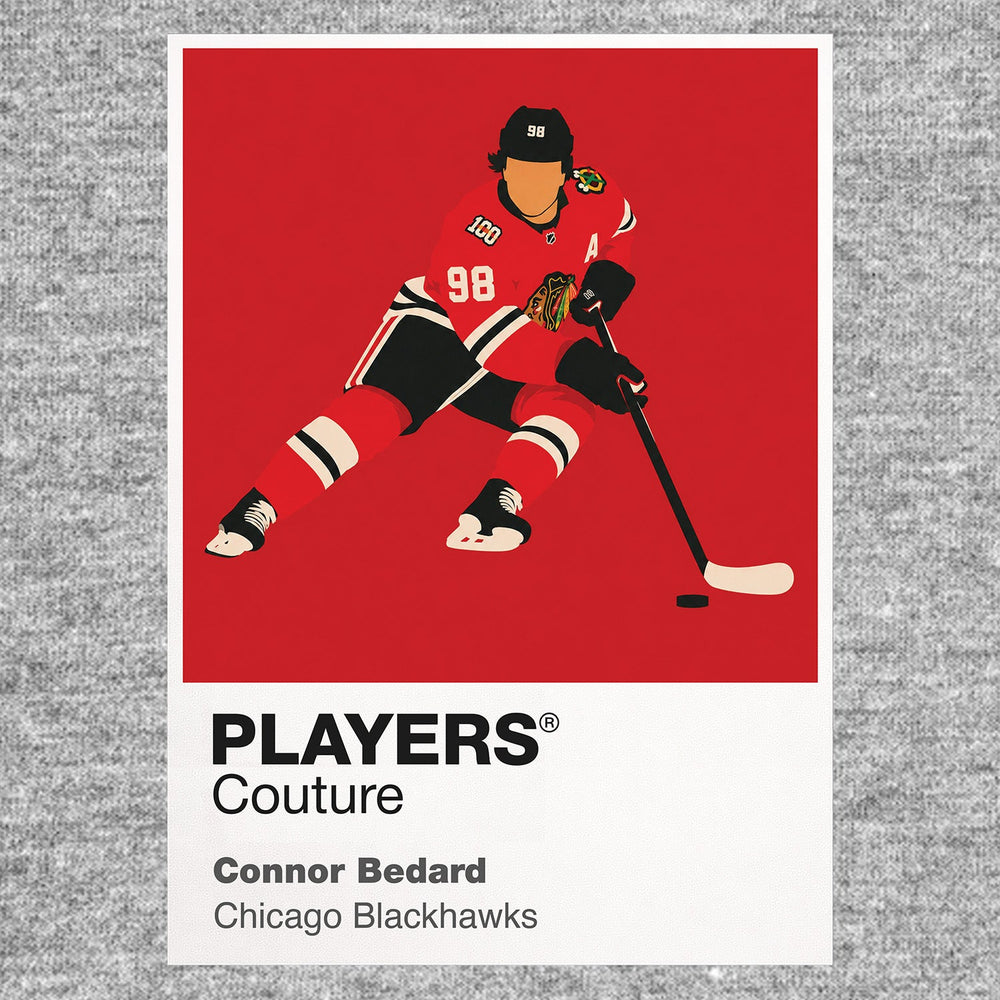 Connor Bedard Blackhawks Ice Hockey Icon Frame Men's Hoodie – image 6