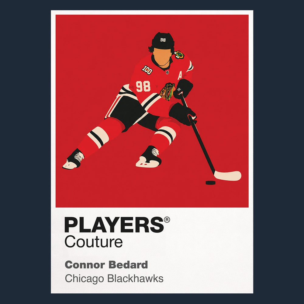 Connor Bedard Blackhawks Ice Hockey Icon Frame Men's Hoodie – image 1