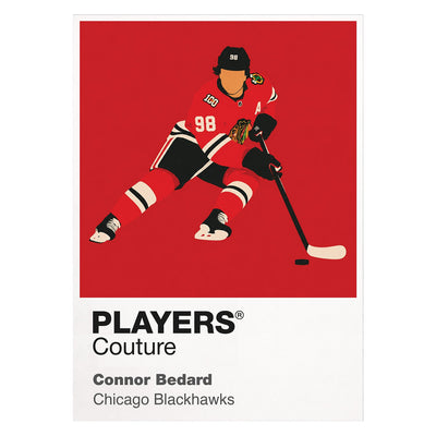 Connor Bedard Blackhawks Ice Hockey Icon Frame Men's T-Shirt – image 1